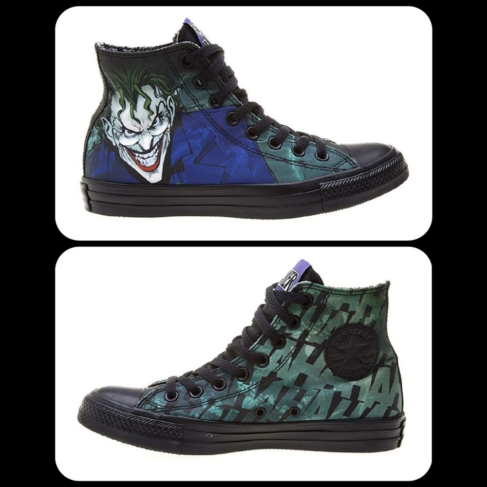 Converse DC Comics Unisex Joker Hi-tops Sz Men(6)